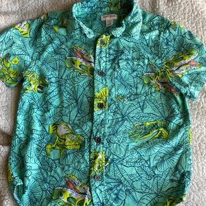 Dinosaur button down shirt